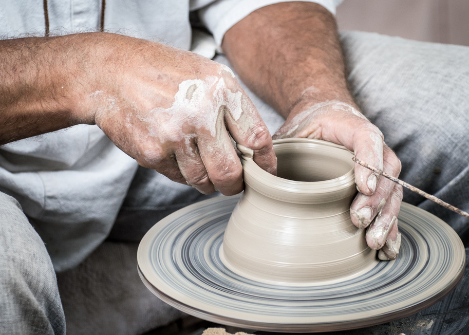 Man Doing Pottery